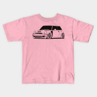 Cooper S - stylized monochrome Kids T-Shirt